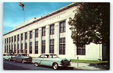 1950s KEY WEST FL UNITED STATES POST OFFICE STREET VIEW OLD CARS POSTCARD P3766 picture