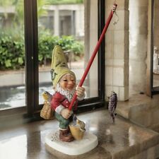 Vintage Goebel's Co-Boy Porcelain Fishing Gnome Petri Made in W. Germany 1972 picture