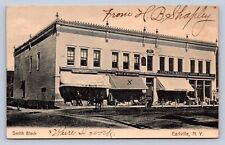 J99/ Earlville New York Postcard c1910 Smith Block Stores 295 picture