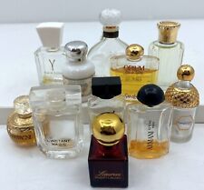 Lot 11 MINIATURE vintage perfume Bottles Armani Nina Ricci Guerlain Lauren YSL picture