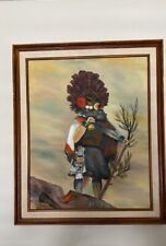 Vintage Native American Kachina Painting  Signed & Framed picture