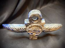Lapis Lazuli Ankh With Eye Of Ra And Wings Carving 179 Grams picture