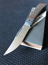 TWOSUN TS123 M390 SLIP JOINT KNIFE TITANIUM  COPPER INLAY HANDLE picture