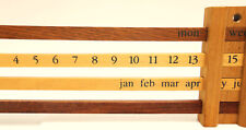 Enzo Mari Perpetual Calendar Danese Milano Walnut Superb Example Vintage 1990s picture