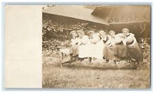 c1910's Girls Beaver Park Cedar Rapids Iowa IA RPPC Photo Antique Postcard picture