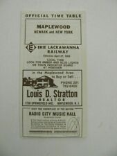 Erie Lackawanna ELRailroad RR Timetable 1964 Maplewood picture
