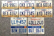 Lot of 10 Assorted License Plates Bargain Craft picture