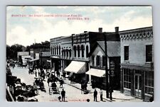 Watertown WI-Wisconsin, Market Day 3rd Street Looking South Vintage Postcard picture