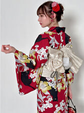 Grail Kimono Yukata Set Dress Cat Cherry Camellia Kyoto Summer Clothes From JP picture