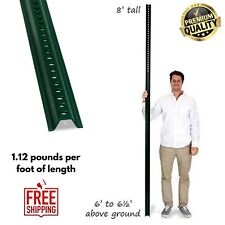8ft Green U Channel Sign Post Heavy Duty for Street Road Parking Traffic Signs picture