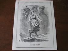 1898 Original POLITICAL CARTOON - FRANCE on the Brink ANARCHY MILITARISM French picture