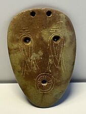 Native American Indian Weeping Face Etched Gorget Pendant; Late 1880-1920s; Lot2 picture