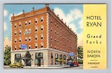 Grand Forks ND-North Dakota, Hotel Ryan, Advertising, Vintage Souvenir Postcard picture