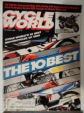 Cycle World Magazine October 1986- Kawasaki Ninja 600, Husky 510 Cross-Country picture