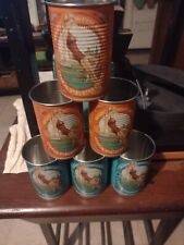 6 DEEP EDDY VODKA TIN CUP MAN CAVE DISPLAY  RUBY RED REGULAR Very Nice Mint Cond picture