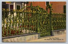 Vintage Postcard: New Orleans Louisiana LA Corn Fence  picture