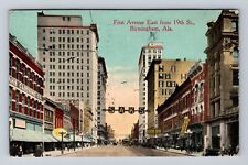 Birmingham AL-Alabama, First Avenue East From 19th St, Vintage c1914 Postcard picture