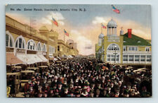 c1923 DB Postcard Atlantic City NJ Easter Parade Steel Pier Boardwalk picture
