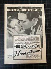 Vintage 1933 “I Loved A Woman” Film - EDW Robinson - Kay Francis picture