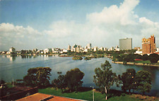 Oakland CA California, Downtown Skyline Across Lake Merritt, Vintage Postcard picture
