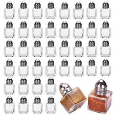 100 Pack Mini Salt and Pepper Shakers 0.5 OZ Bulk Clear Glass Individual Tiny... picture