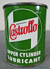 Vintage CASTROL Wakefield Castrollo Upper Cylinder Lubricant 1/2 Pint Can Full picture