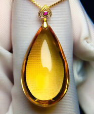 26*15mm Natural Citrine Quartz Crystal Jewelry Gemstone Pendant Healing picture