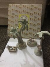 Precious Moments #272582 Nativity Hay Bail Baby Food Palm Tree Set with Box picture