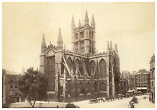 England, Bath Abbey, Carriage, Vintage Albumen Print Vintage Albumen Print Shooting picture