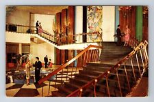 Kimesha Lake NY-New York, Staircase, The Concord Hotel, Vintage Postcard picture