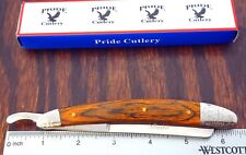 Pride Cutlery Straight Razor Smooth Rose Wood Handles German Surgical Steel picture