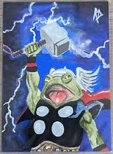 2017 PSC Sketch Card Thor Throg Thunder Frog By Robert Decker 1/1 picture