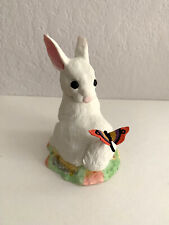 Vintage 1979 Limited Edition Handcasted Signed Bunny & Butterfly Figurine picture
