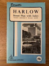 Vintage Old Barnett’s  Harlow Street Plan Map Visit Tour Double Sided Essex picture