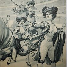 Original WW1 German South West Africa woman bullfighter Torera 1911 postcard old picture