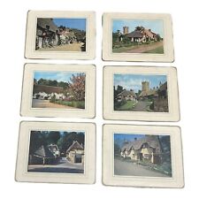 Pimpernel Set of 6 Vintage W.J.B. Made in Britain English Village Cork Placemats picture