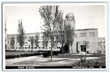c1940's High School Building Marshfield Wisconsin WI RPPC Photo Vintage Postcard picture