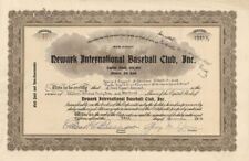 Newark International Baseball Club, Inc. Stock and related papers - Stock Certif picture