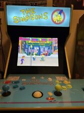 Arcade1Up The Simpsons 4-Player Arcade with Custom Stool, Riser & Tin Wall Sign. picture