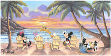 Disney Fine Art Limited Edition Canvas Beautiful Day At The Beach-Mickey/Minnie picture