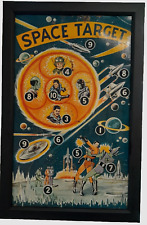 toy vintage dart game SPACE TARGET from Superior circa '50s FRAMED READY TO HANG picture