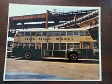 8X10 NY NYC DOUBLE DECKER BUS #2124 FIFTH AVENUE OMNIBUS ELEVATED SUBWAY LINES picture