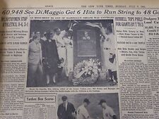 1941 JULY 7 NEW YORK TIMES - LOU GEHRIG MONUMENT UNVEILED - NT 5151 picture