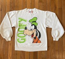 Vintage 90s Walt Disney Goofy White Sweatshirt Size Small 1990s -Great Condition picture