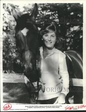 1978 Press Photo Actress Tatum O'Neal by Her Horse in 