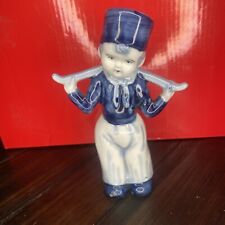 Vintage Ceramic Dutch Boy Figurine Made in Japan Blue/White Porcelain picture