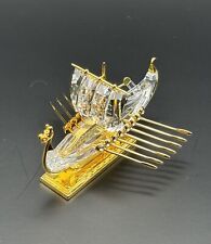 Swarovski Journeys Viking Ship Crystal Figurine with Gold Accents picture