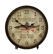 Fishing Wall Clock Ultra Quiet Quartz Mechanism | Hand Made in USA Beautiful ... picture