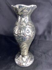Vintage Weeping Silver Textured 6” Bud Base Mid Century Modern W Pedestal Base picture