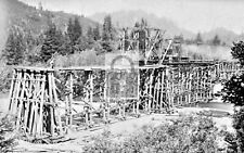 Railroad Trestle Bridge Construction Monte Rio California CA Reprint Postcard picture